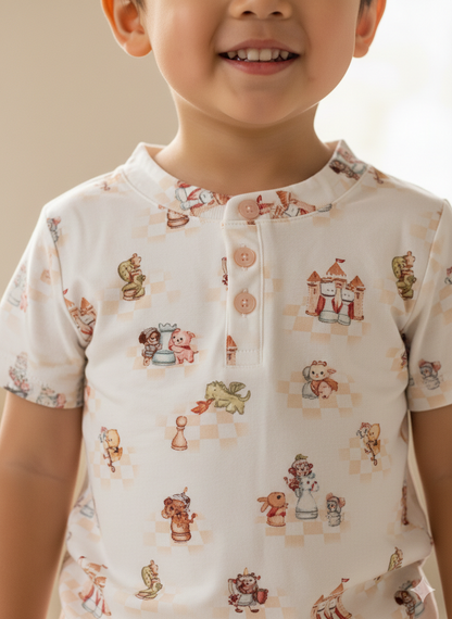 Zodiac Chess Club - 2pc Day Wear Set & 2pcs girls flutter shorts set